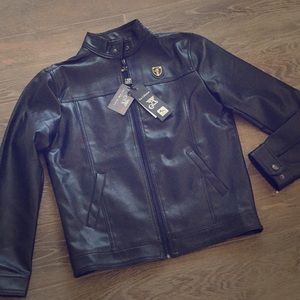 Men’s Armani Leather Bomber Jacket 100% Authentic